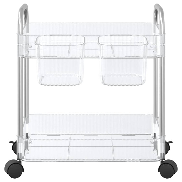 Cărucior de depozitare cu 2 niveluri transparent acrilic - WALTI WALTI