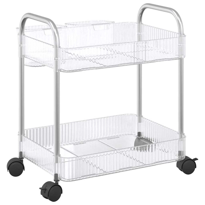 Cărucior de depozitare cu 2 niveluri transparent acrilic - WALTI WALTI