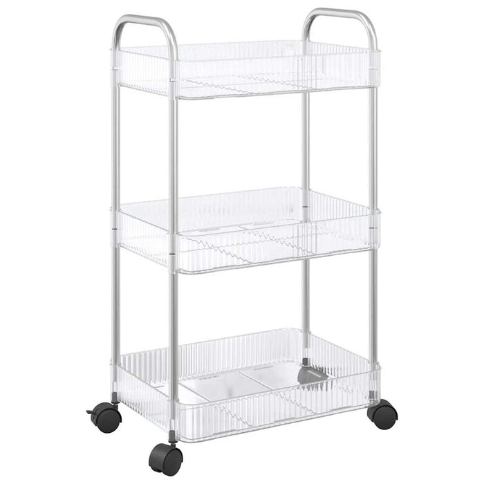 Cărucior de depozitare cu 3 niveluri transparent acrilic - WALTI WALTI