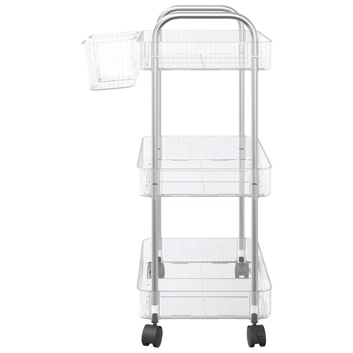 Cărucior de depozitare cu 3 niveluri transparent acrilic WALTI