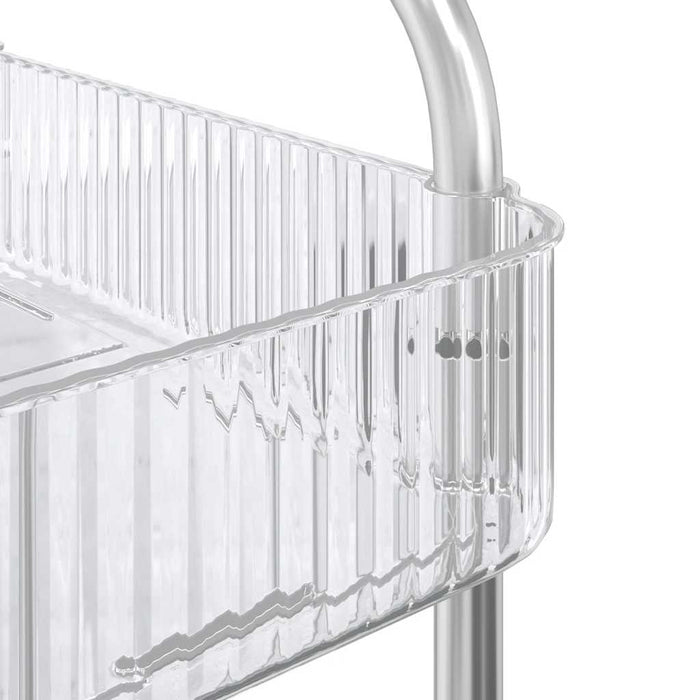 Cărucior de depozitare cu 3 niveluri transparent acrilic WALTI