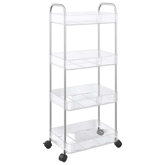Cărucior de depozitare cu 4 niveluri, transparent acrilic - WALTI WALTI