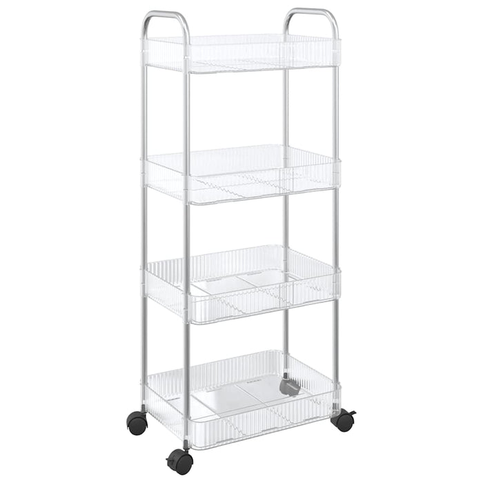 Cărucior de depozitare cu 4 niveluri, transparent acrilic - WALTI WALTI