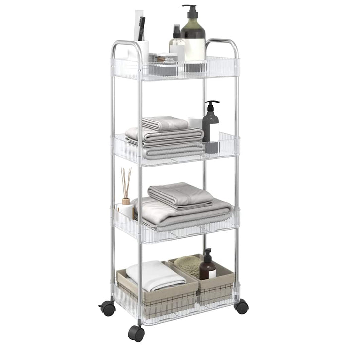 Cărucior de depozitare cu 4 niveluri, transparent acrilic - WALTI WALTI