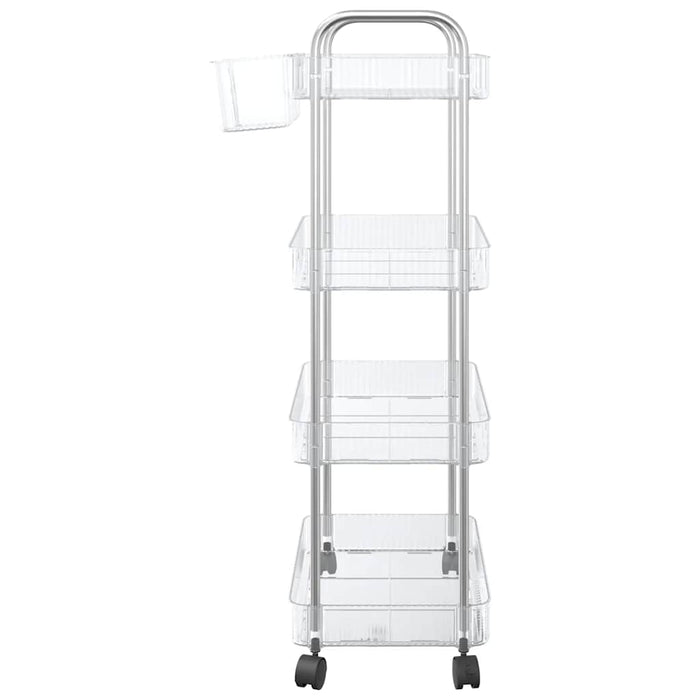 Cărucior de depozitare cu 4 niveluri, transparent acrilic WALTI