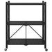 Raft de depozitare pe roți negru 71x34x88 cm oțel - WALTI WALTI