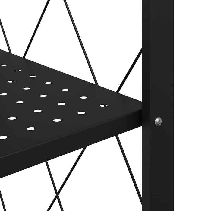 Raft de depozitare pe roți negru 71x34x88 cm oțel - WALTI WALTI