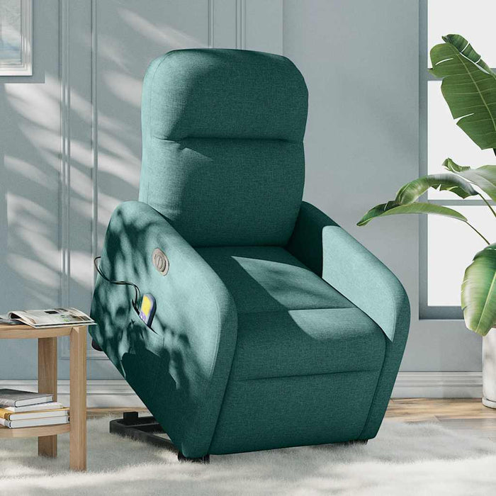 Fotoliu electric masaj rabatabil / ridicare verde închis textil - WALTI WALTI