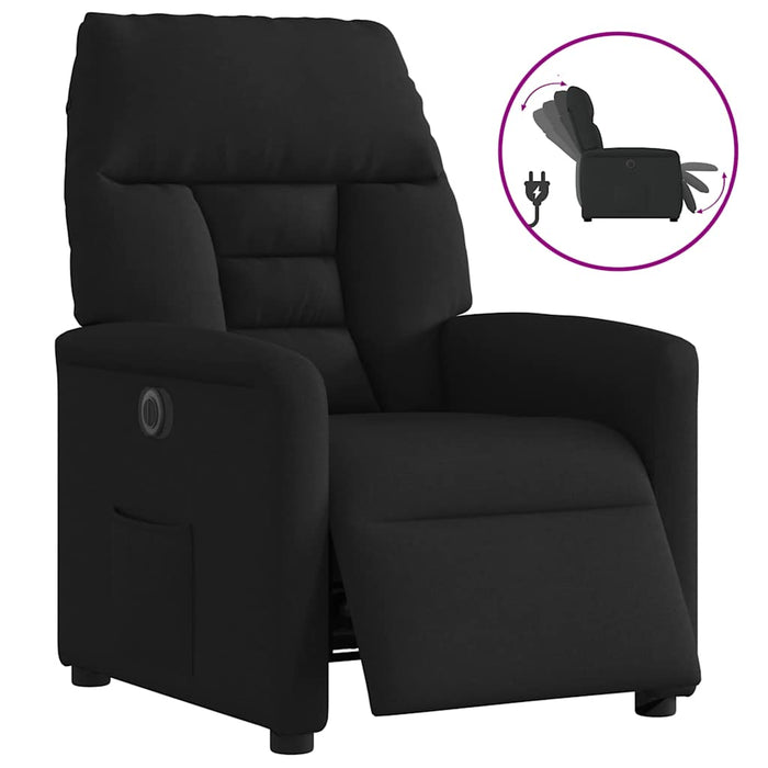 Fotoliu rabatabil electric, negru, material textil - WALTI WALTI