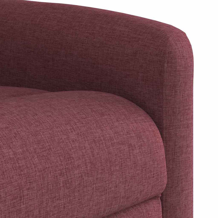 Fotoliu rabatabil electric, roșu vin, material textil WALTI