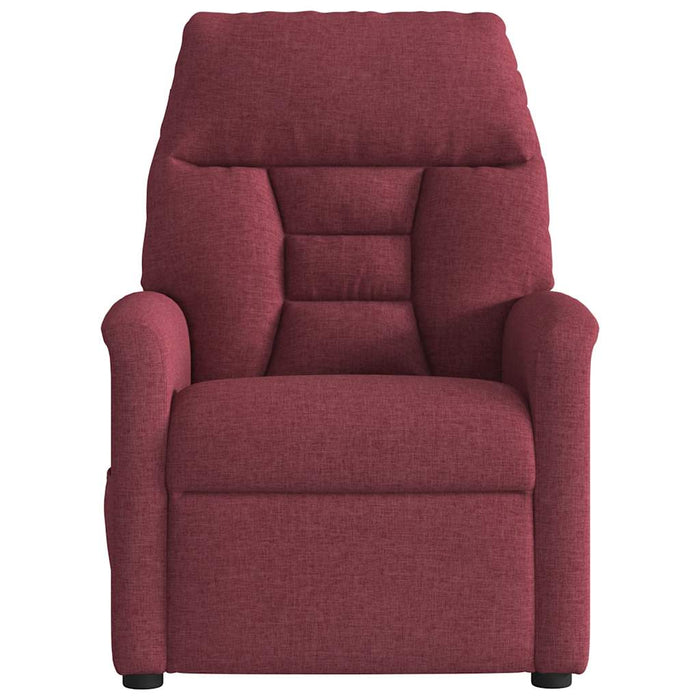 Fotoliu rabatabil electric, roșu vin, material textil WALTI