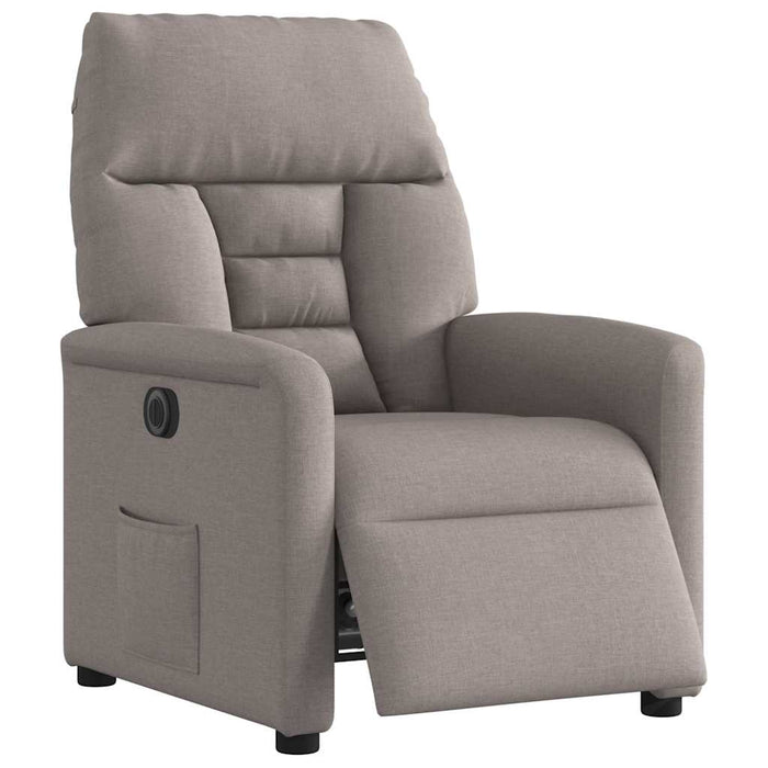 Fotoliu rabatabil electric, gri taupe, material textil - WALTI WALTI
