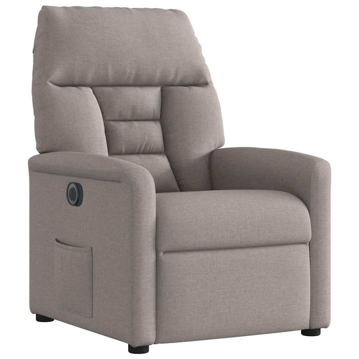 Fotoliu rabatabil electric, gri taupe, material textil - WALTI WALTI
