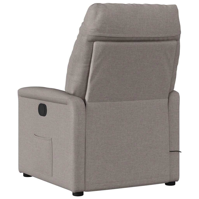 Fotoliu rabatabil electric, gri taupe, material textil - WALTI WALTI