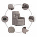 Fotoliu rabatabil electric, gri taupe, material textil - WALTI WALTI