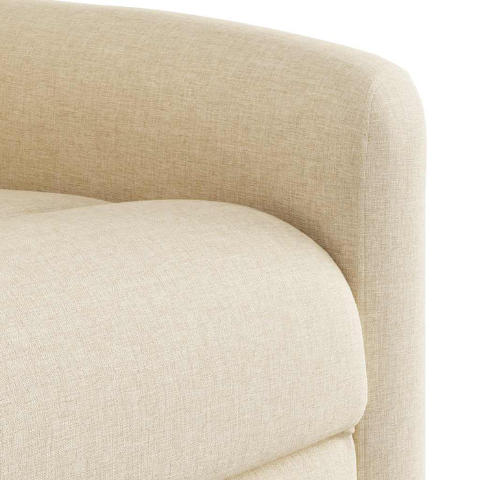 Fotoliu rabatabil electric, crem, material textil WALTI