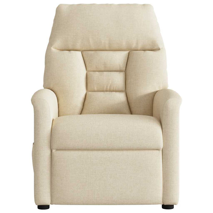 Fotoliu rabatabil electric, crem, material textil WALTI