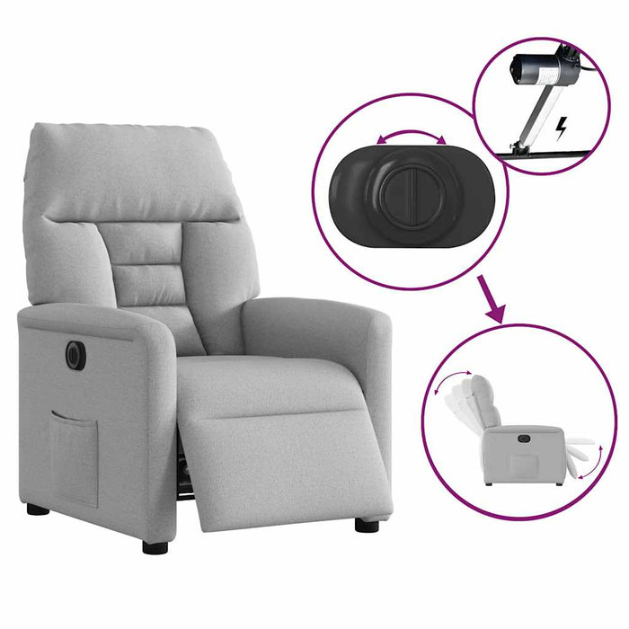 Scaun reclinabil electric Cloud Grey Fabric - WALTI WALTI