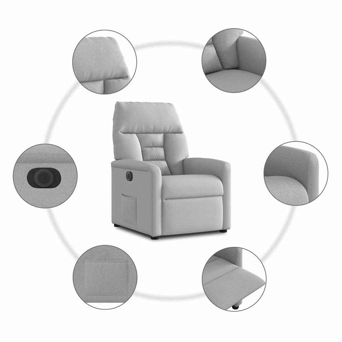 Scaun reclinabil electric Cloud Grey Fabric - WALTI WALTI
