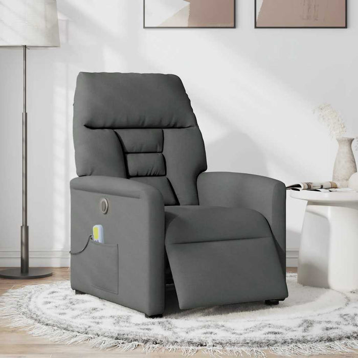 Fotoliu electric de masaj rabatabil, gri închis, textil - WALTI WALTI