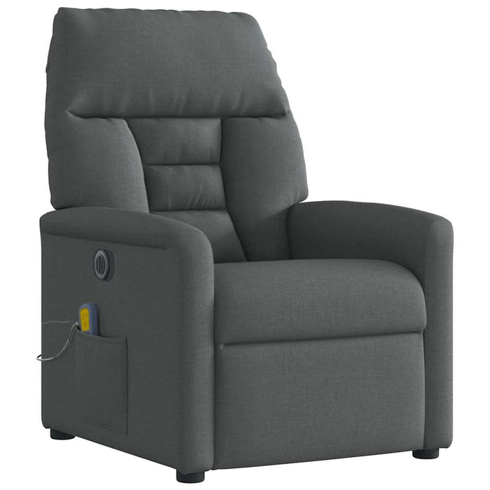 Fotoliu electric de masaj rabatabil, gri închis, textil - WALTI WALTI