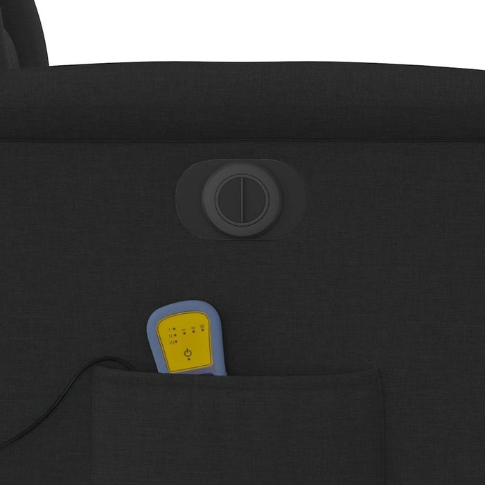 Fotoliu electric de masaj rabatabil, negru, textil - WALTI WALTI