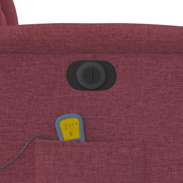 Fotoliu electric de masaj rabatabil, roșu vin, textil - WALTI WALTI