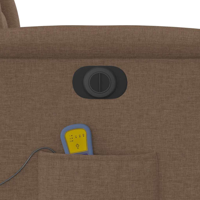 Fotoliu electric de masaj rabatabil, maro, textil WALTI