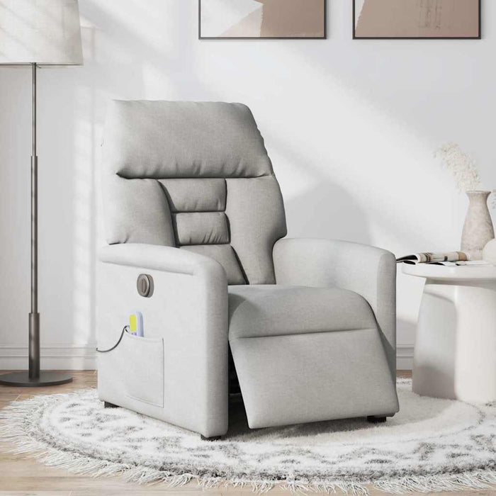 Scaun reclinabil electric pentru masaj Cloud Grey Fabric WALTI