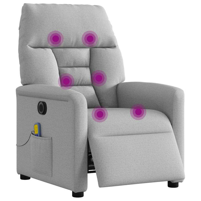 Scaun reclinabil electric pentru masaj Cloud Grey Fabric WALTI