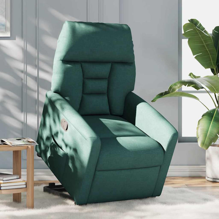 Fotoliu rabatabil ridicare pe verticală, verde închis, textil WALTI