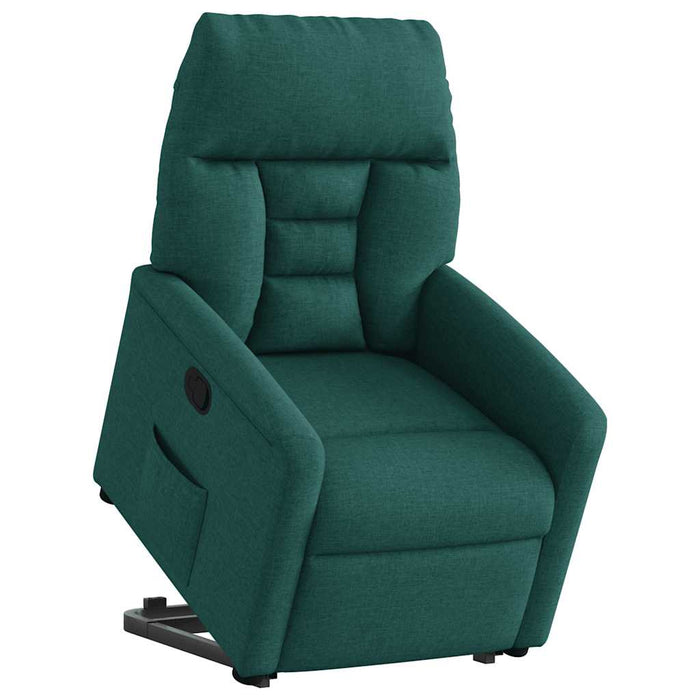 Fotoliu rabatabil ridicare pe verticală, verde închis, textil WALTI