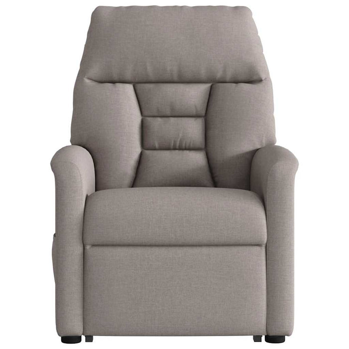 Fotoliu rabatabil cu ridicare pe verticală, gri taupe, textil - WALTI WALTI