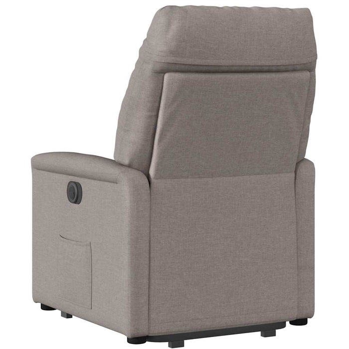 Fotoliu rabatabil cu ridicare pe verticală, gri taupe, textil - WALTI WALTI