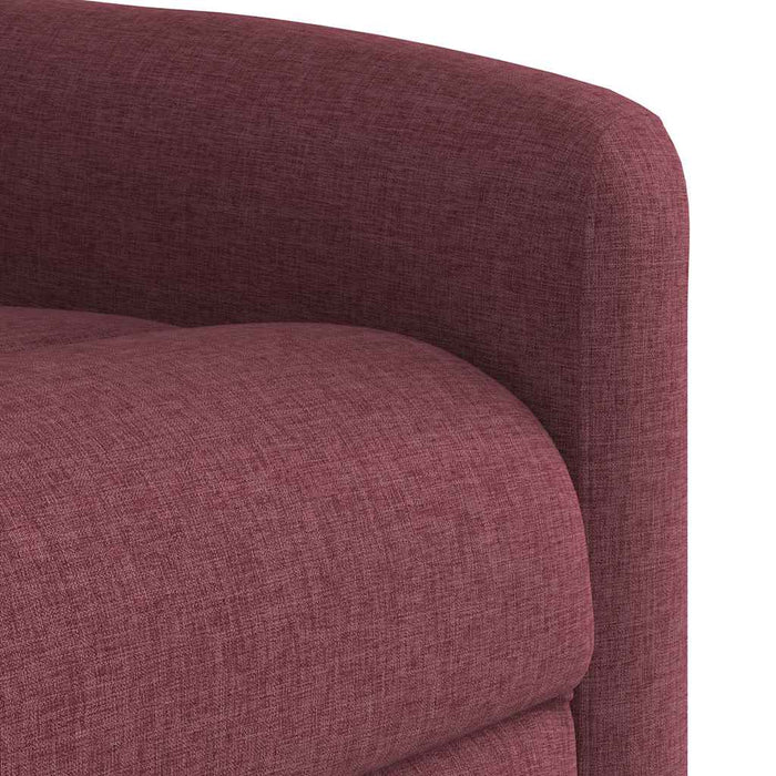 Fotoliu rabatabil de masaj cu ridicare, roșu vin, textil - WALTI WALTI