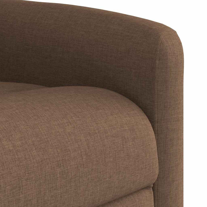 Fotoliu de masaj rabatabil cu ridicare, maro, textil WALTI
