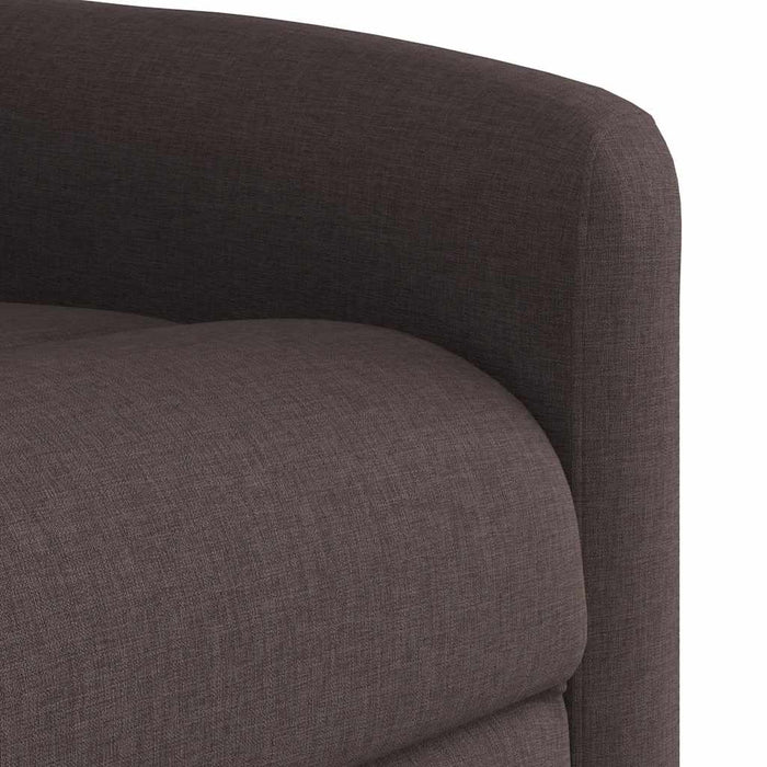 Fotoliu rabatabil de masaj, cu ridicare, maro închis, textil - WALTI WALTI