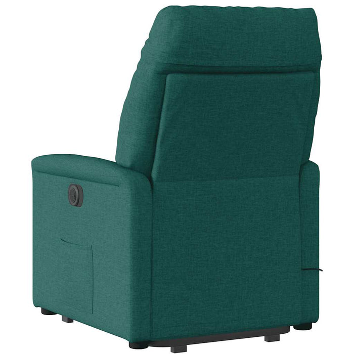 Fotoliu rabatabil de masaj, cu ridicare, verde închis, textil - WALTI WALTI