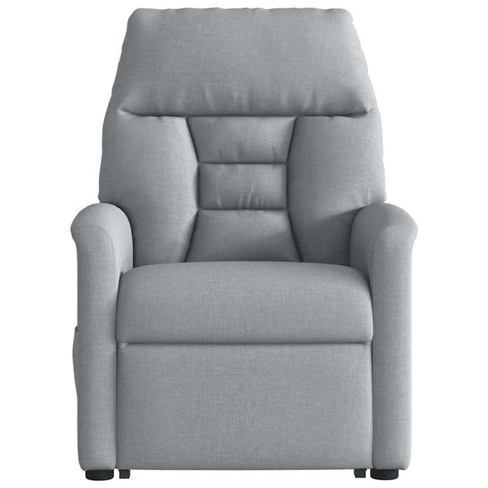 Fotoliu electric rabatabil cu ridicare, gri deschis, textil WALTI