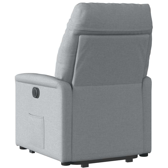 Fotoliu electric rabatabil cu ridicare, gri deschis, textil WALTI