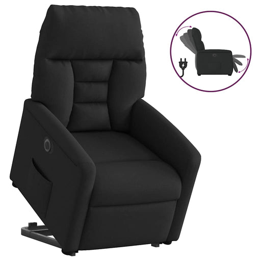 Fotoliu electric rabatabil cu ridicare, negru, textil - WALTI WALTI