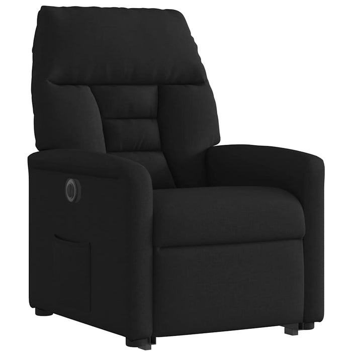 Fotoliu electric rabatabil cu ridicare, negru, textil - WALTI WALTI