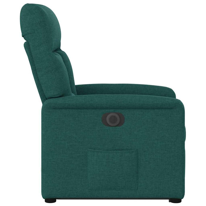 Fotoliu electric rabatabil cu ridicare, verde închis, textil WALTI