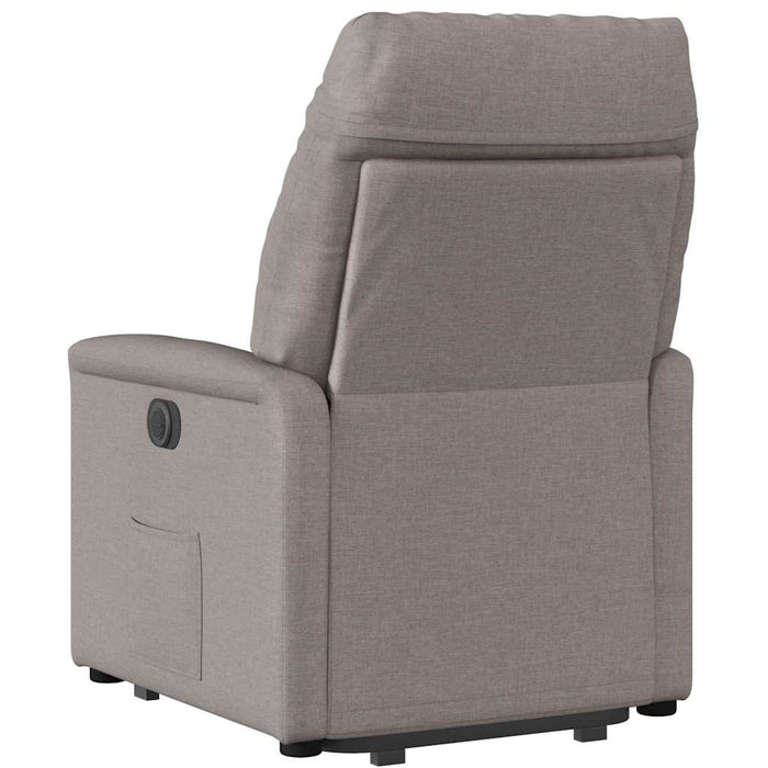 Fotoliu electric rabatabil cu ridicare, gri taupe, textil - WALTI WALTI