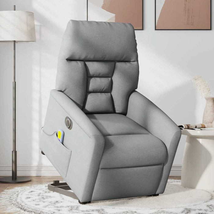 Fotoliu electric masaj rabatabil cu ridicare, gri închis textil - WALTI WALTI