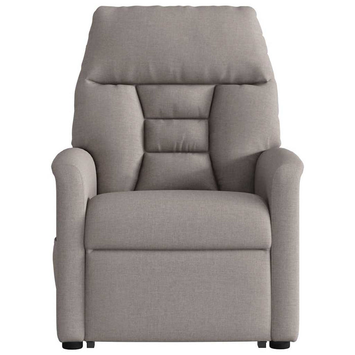 Fotoliu electric masaj rabatabil cu ridicare, gri taupe, textil - WALTI WALTI