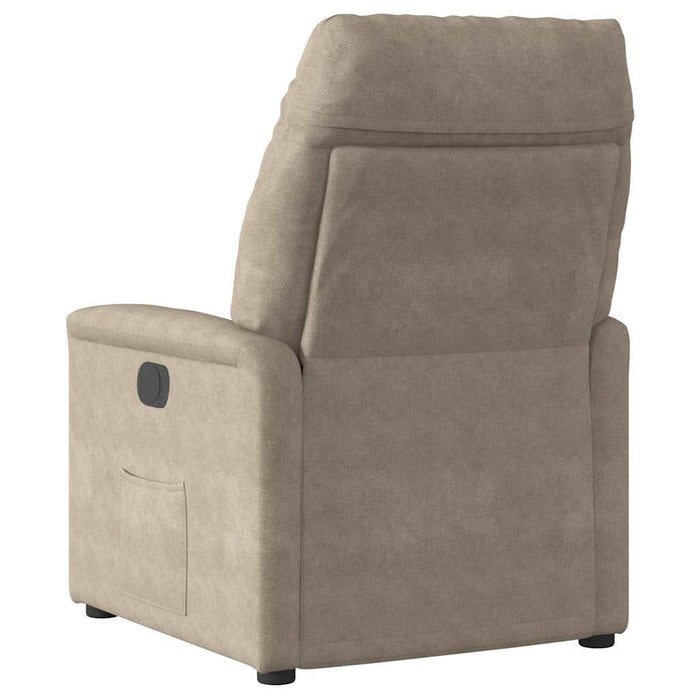 Fotoliu de masaj rabatabil electric, gri taupe, microfibră WALTI