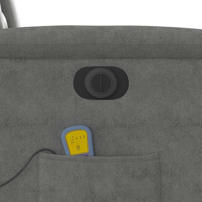 Fotoliu de masaj rabatabil electric, gri închis, microfibră - WALTI WALTI