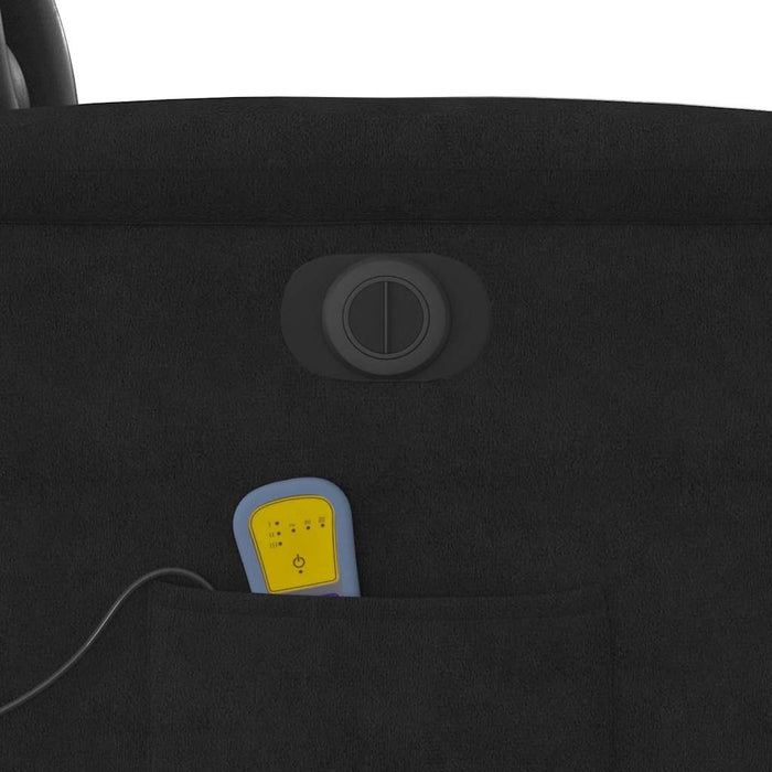 Fotoliu masaj rabatabil electric cu ridicare, negru, microfibră - WALTI WALTI