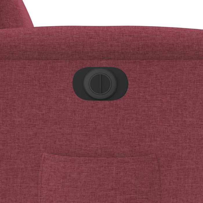 Fotoliu rabatabil electric, roșu vin, material textil - WALTI WALTI